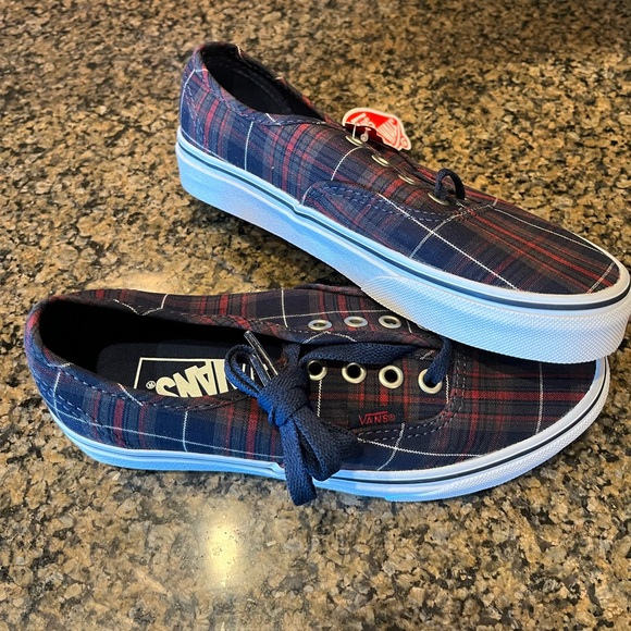 VANS Off the Wall Authentic plaid dress blues sneakers. NWT - Picture 10 of 13